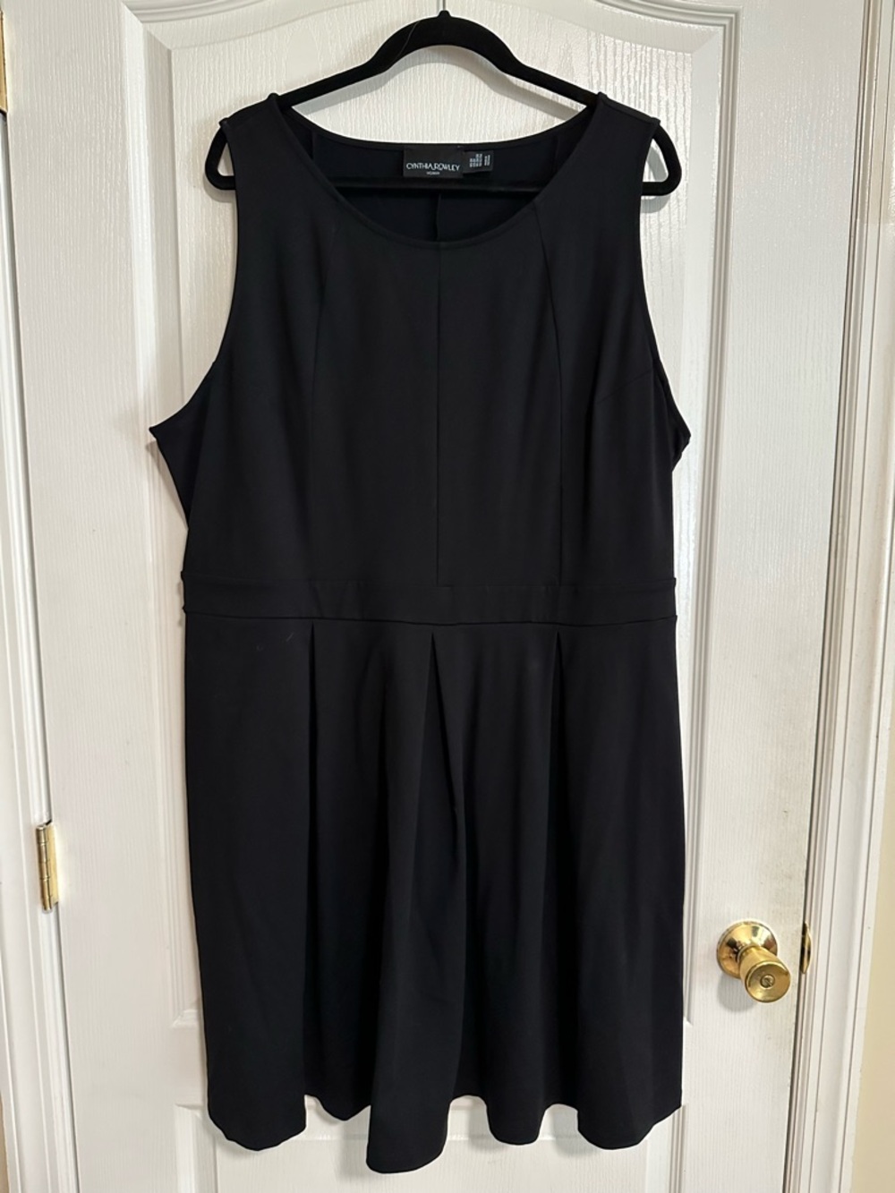 Cynthia Rowley Black Sleeveless Dress 3X Fit & Flare Classic